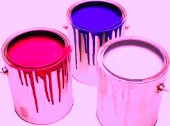 3 paint tins